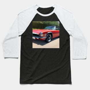 Vintage 80s Classic Red Car Baseball T-Shirt